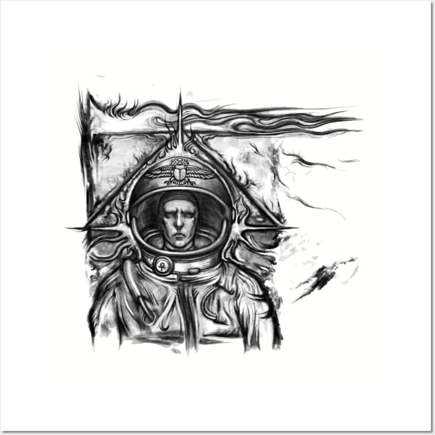 Cosmic Egypt Spaceman II Wall Art by andrewstoveken